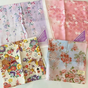 Craftuneed Premium 100% Baumwolle Taschentuch mit japanischem Blumendruck Damen Taschentücher in Multi-Size erhältlich Perfektes Geschenk