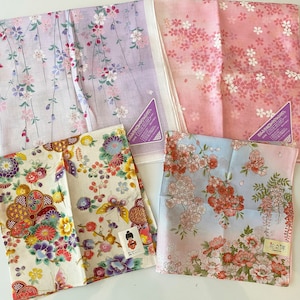 Craftuneed Premium 100% cotton Japanese flower print handkerchief Ladies Hankies multi size available Perfect gift image 1