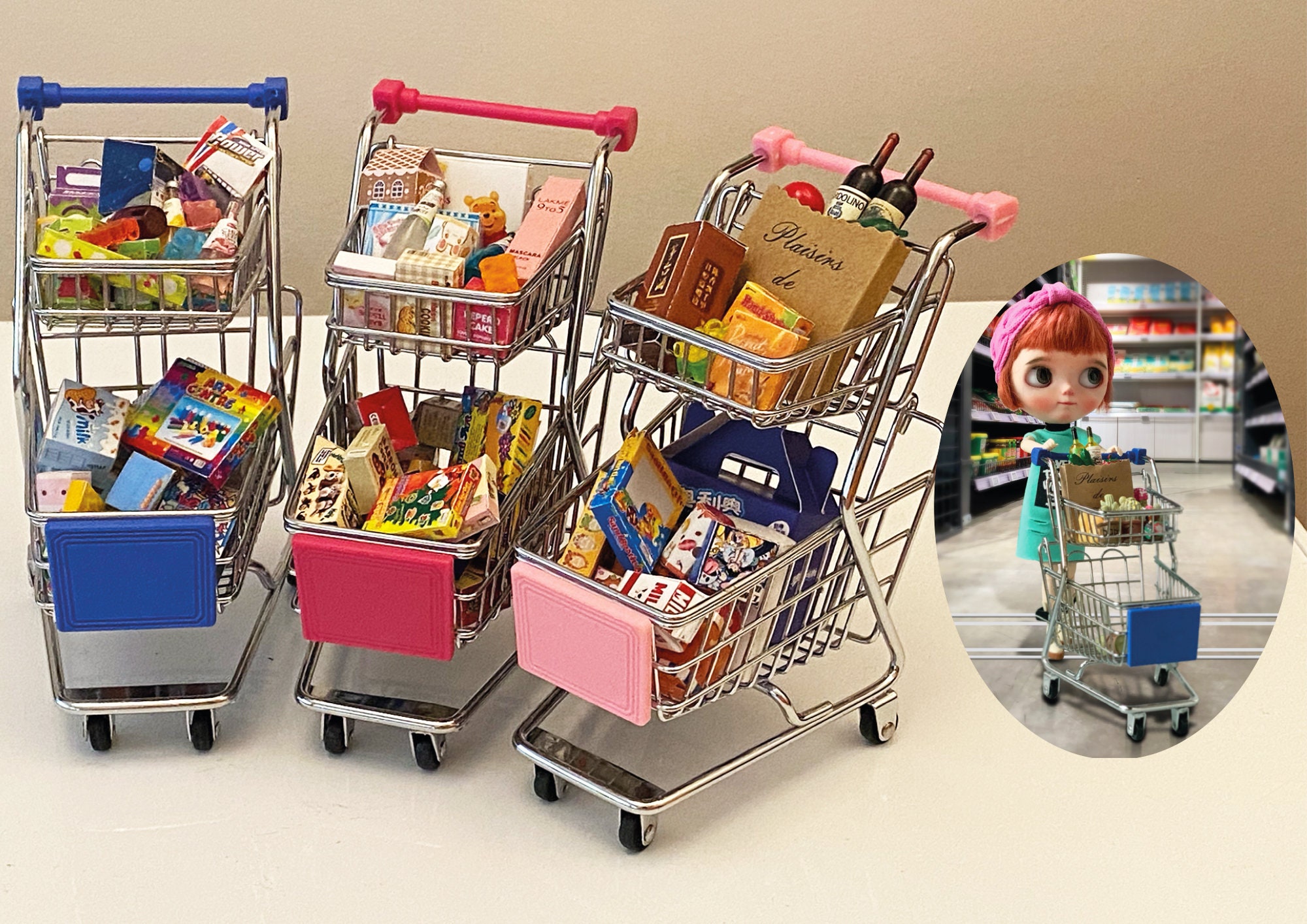 4 Pcs Mini Metal Shopping Cart, Mini Shopping Grocery Cart Supermarket  Handcart Trolley Handcart Toy Shopping Carts