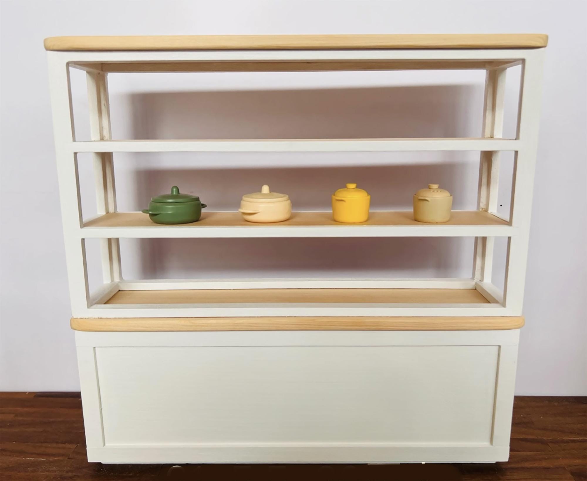 手作り1:6スケールのドールハウス用キッチン家具、ミニチュア食器棚