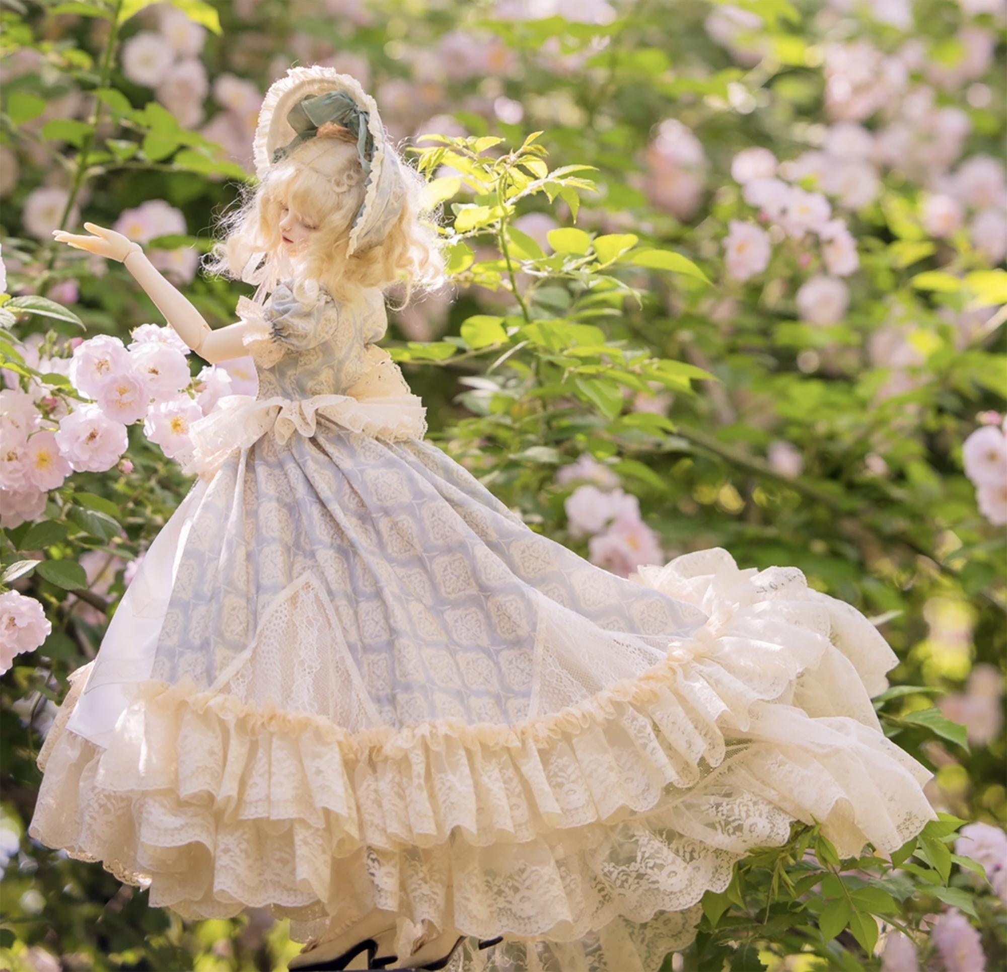 ハンドメイド ビクトリアン レース ドールドレスセット ロココ調 BJD