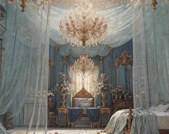 Fondo de tela para casa de muñecas a escala 1:6 – Escena fotográfica en miniatura de lujo