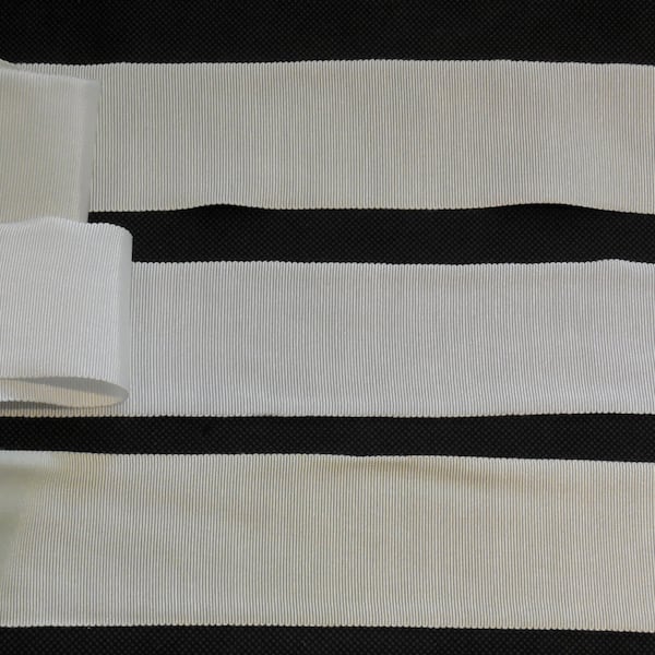 Craftuneed off white or white or ivory Double Faced Soft Petersham ribbon bridal wedding sash Per yard 90cm