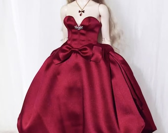 Barbie Doll Style Strapless Formal Short Dress, Accessories Outfit / Vintage Burgundy, Black Barbie Doll Style Clothing, Accessories, Gift - Etsy India Barbie Doll Style Strapless Formal Short Dress, Accessories Outfit / Vintage Burgundy, Black Barbie Doll Style Clothing, Accessories, Gift - Etsy India