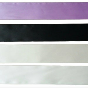 3Meter X black or lilac or ivory double sided satin ribbon sash wrap ribbon 5cm width