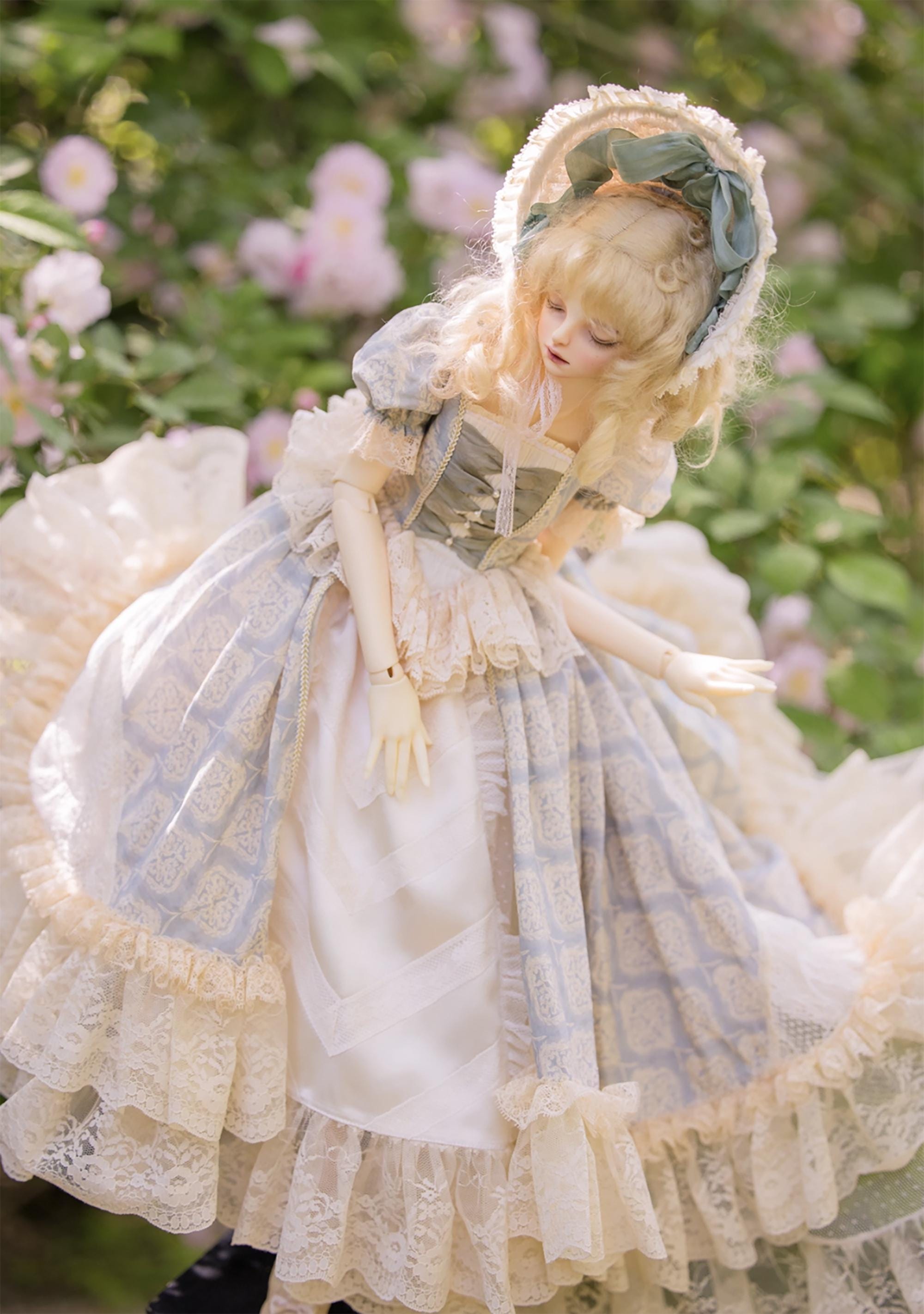ハンドメイド ビクトリアン レース ドールドレスセット ロココ調 BJD