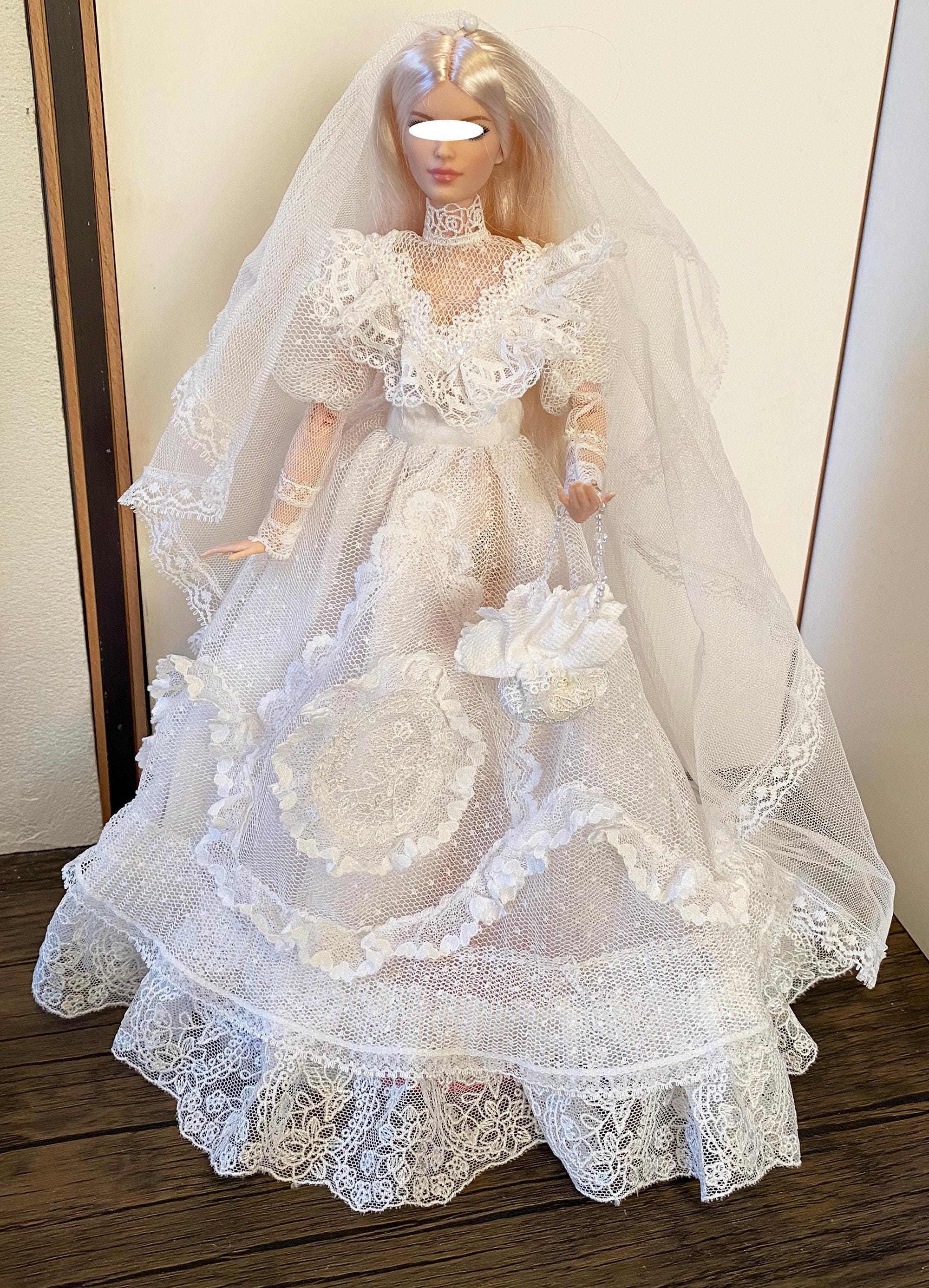 1598※momokodoll服※アイボリーのウェディングドレスセット※公式