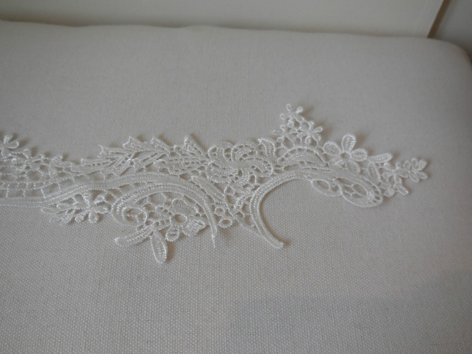 bridal lace applique ivory