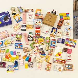 Craftuneed handmade 1:6 miniature dollhouse assorted food and drink mini grocery props for dolls