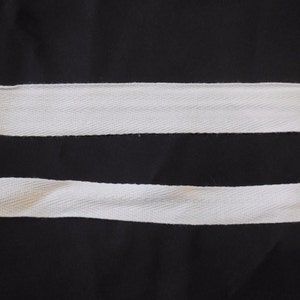 Weißes unifarbenes Baumwoll-Leinenmischgewebeband / blanko Nähetikettenband Meterware Kombiniert versandkostenfrei