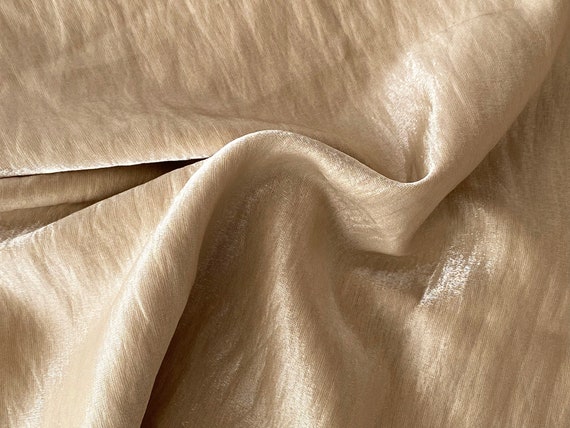 beige designer spun rayon material fabric for clothing sewing in 170cm X 150cm