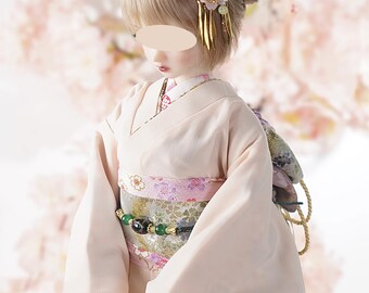 Handmade Doll Kimono Outfit With Obi and Handbag Japanese Style