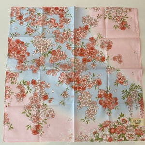 Craftuneed Premium 100% cotton Japanese flower print handkerchief Ladies Hankies multi size available Perfect gift 04 - 41X41cm cm