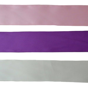 3 Meter X pink or purple or ivory double sided satin ribbon sash gift wrap ribbon in 5cm width