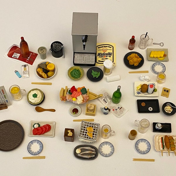 Craftuneed 1:6 miniature dollhouse mini assorted Japanese restaurant sushi food and drink props