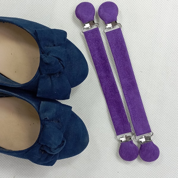 Lanières amovibles avec double clip pour Mary Jane lanières réglables pour chaussures basses la solution antidérapante Couleur violet