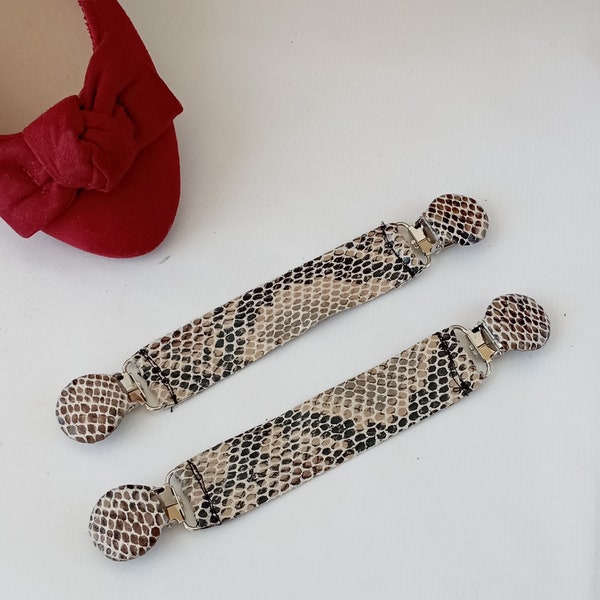Cinturini per scarpe staccabili con doppia clip per Mary Janes cinturini regolabili per scarpe basse la soluzione antiscivolo
