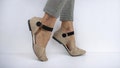 Detachable Shoe Strap for loose fitting shoes. Shoe strap for Mary Jane Black color product logo
