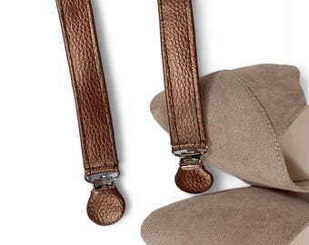 Metallic Bronze Schuhriemen: Verstellbares Anti-Rutsch-Zubehör