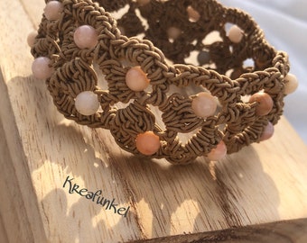 Elastic crocheted bangle