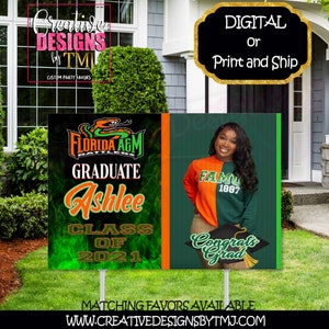 FAMU GRADUATION LAWN Sign Personalisiertes Graduierungs-Rasen-Zeichen Kundenspezifisches Graduierungs-Zeichen Klasse von 2020-Abschluss-Zeichen 2020-Abschluss-Zeichen