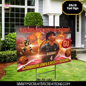 CUSTOM YARD SIGN Sports Yard Sign Graduation Yard Sign Graduation Lawn Sign Signing Day Yard Sign College Graduation Sign High School