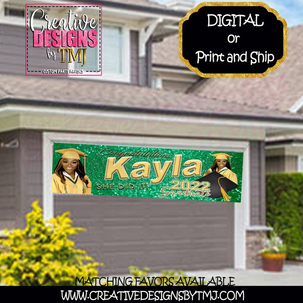 GRADUATE GARAGE BANNER Graduation Personalized Garage Sign Customized Garage Sign Class of 2022 Banner 2022 Balcony Sign Garage Banner