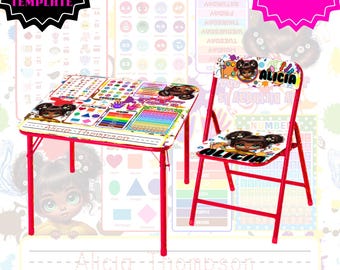 Learning Table Designs Bundle | Character Themes Canva Templates (PDF Pattern)