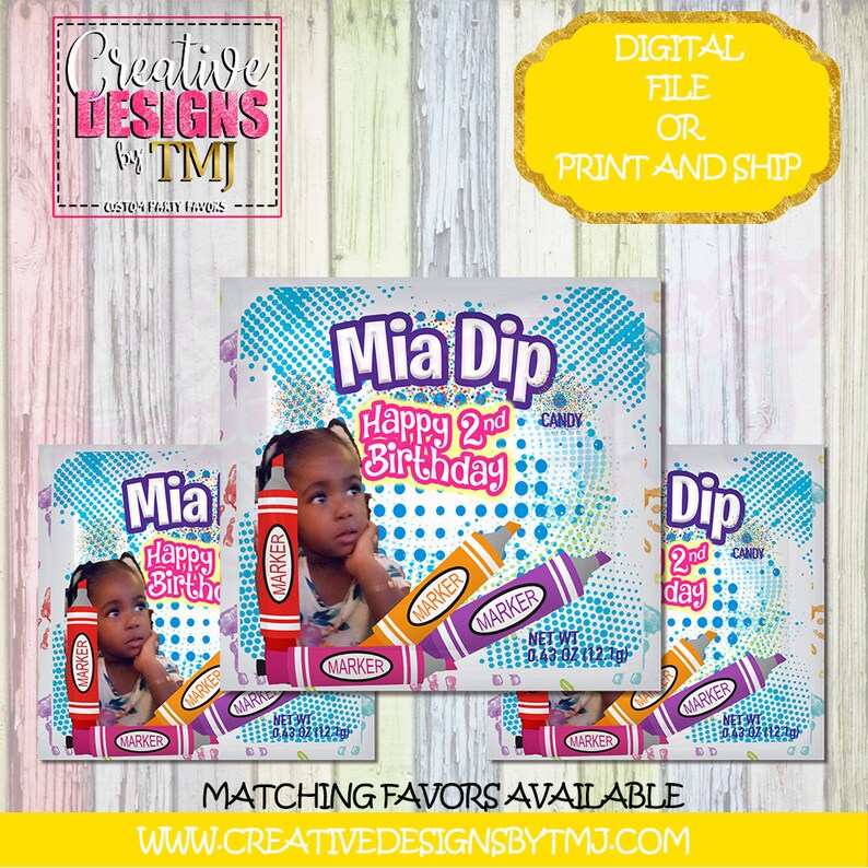 CRAYON PARTY FAVORS Crayon Party Chip Bag Favors Crayon Favors Etsy