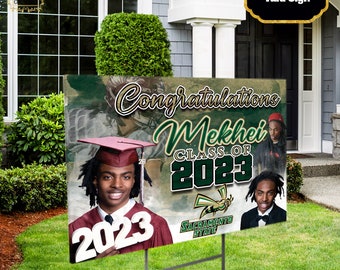 CUSTOM GRADUATION YARD Sign Personalized Graduation Lawn Sign Customized Graduation Sign Yard Sign Custom Graduation Sign Custom Yard Sign