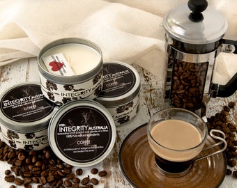 Coffee 8oz HAND MADE soy wax candle with gift box