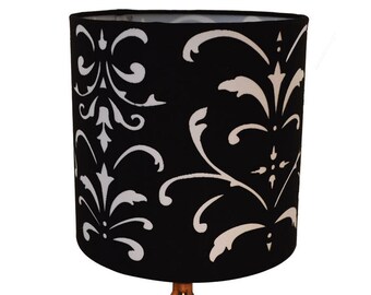 white cut out lampshade