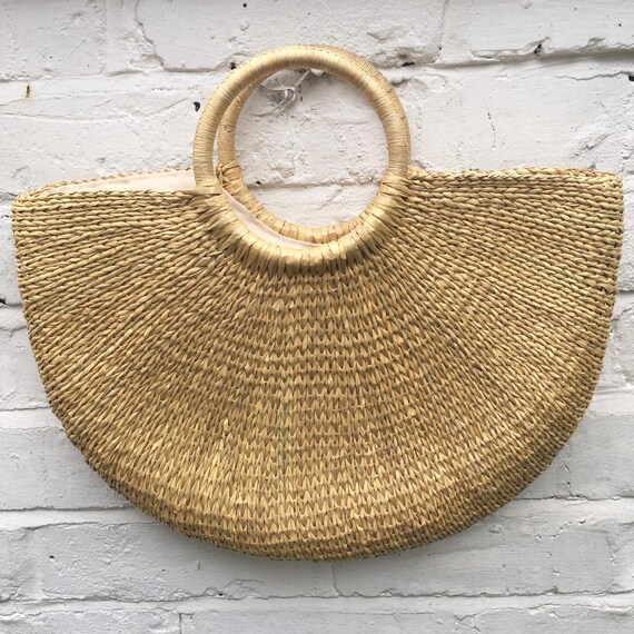 large wicker beach bag