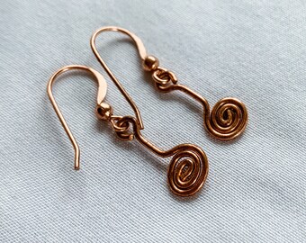 Kupfer Wirbel Tropfen Ohrring