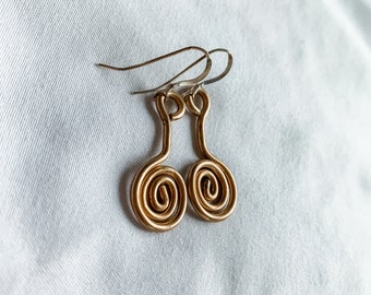 Bronze Wirbel Ohrring