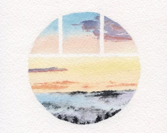 Archival Print - Mini Porthole Aquarell (5 x 5")