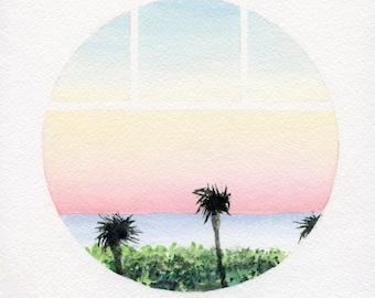 Archival Print - Mini Porthole Aquarell (7 x 7")