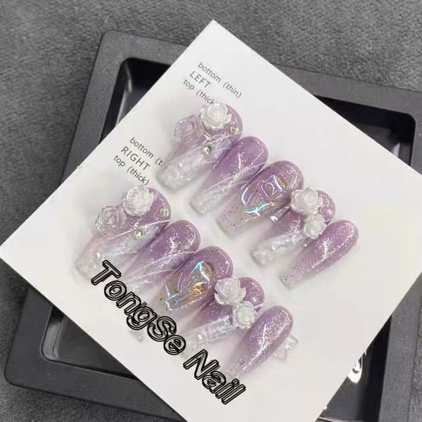 Cute Fake Nails Etsy