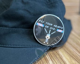 Twin Peaks Pixel Art Pin Button: David Lynch Quote, Pride Flags (2.25 inch