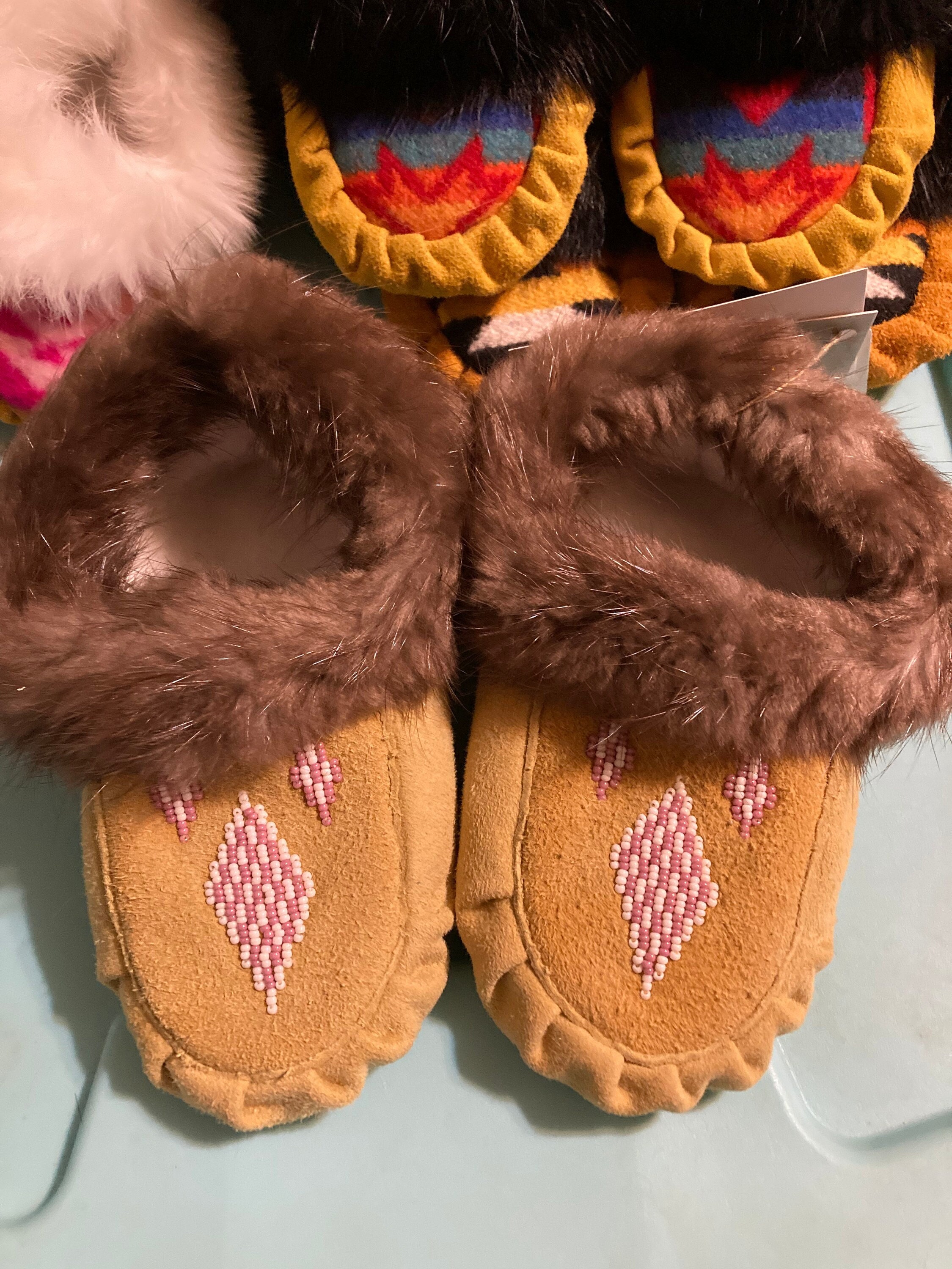 Beaver Fur Moccasins