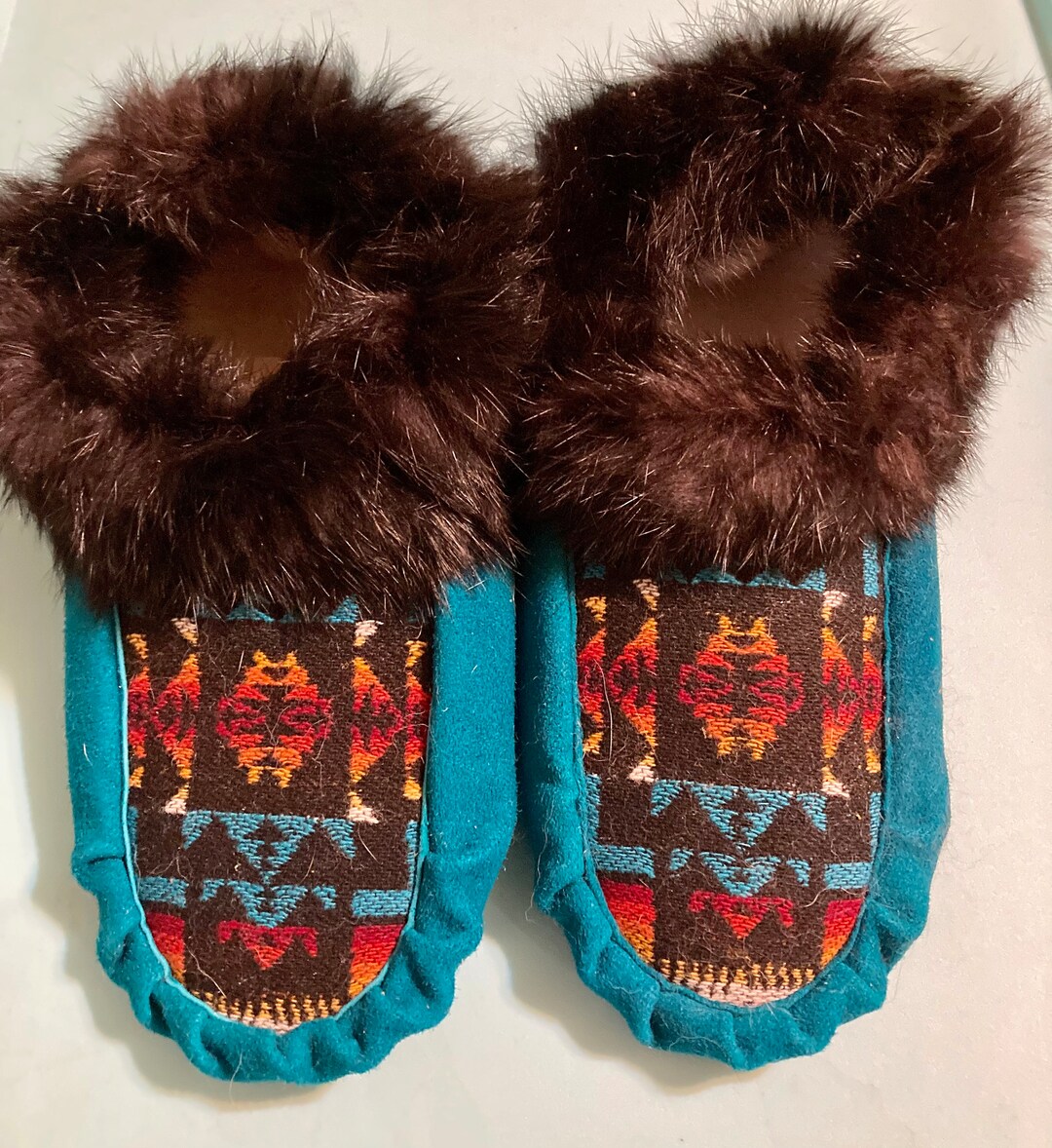 Size 41 Cloth Moccasins Green Deers main image 1