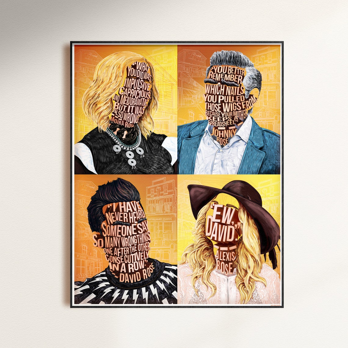 Schitt's Creek Family Famous Hair Lines print typography Etsy