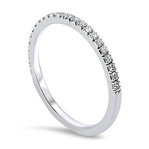 Diamond band ring - gold Wedding Band - Diamond eternity band -  solid gold half Eternity Band - Diamond Stackable Ring - Eternity band