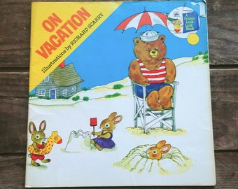 Richard Scarry's, On Vacation, vintage kid's paperback
