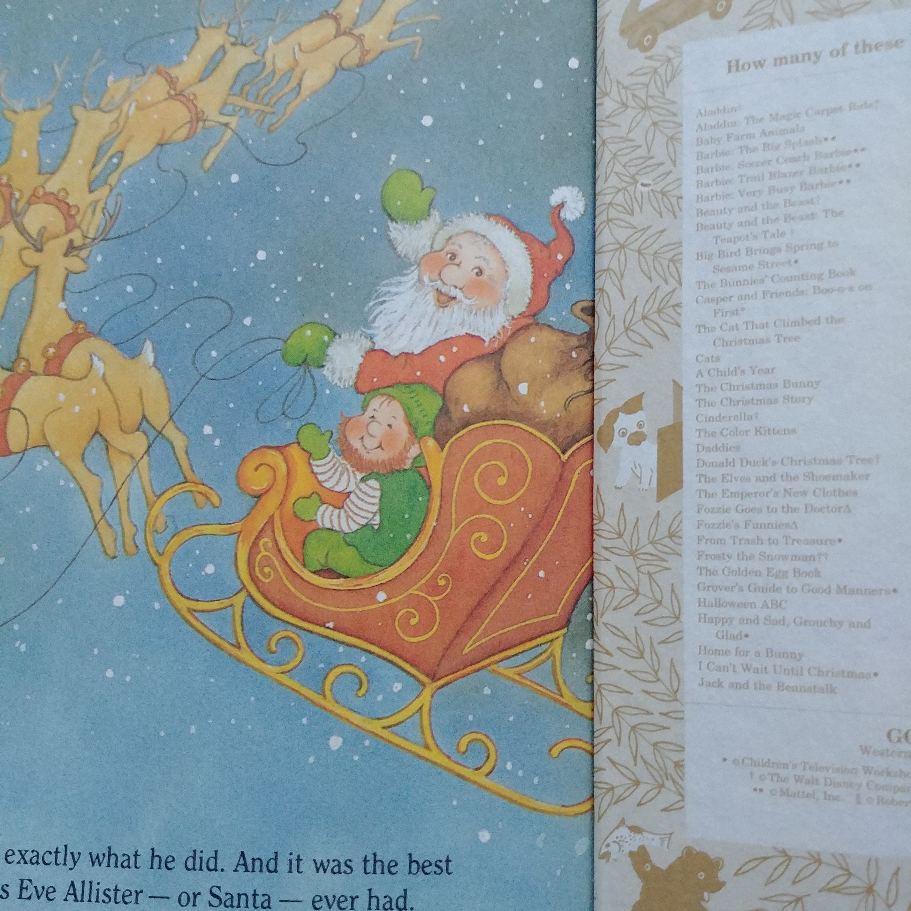 The Littlest Christmas Elf, Vintage Little Golden Book, Nancy Buss