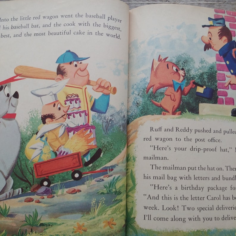 Ruff And Reddy Books Ruff and Reddy, Little Golden Book, Vintage 1950s, Fathers Day Gift - Etsy