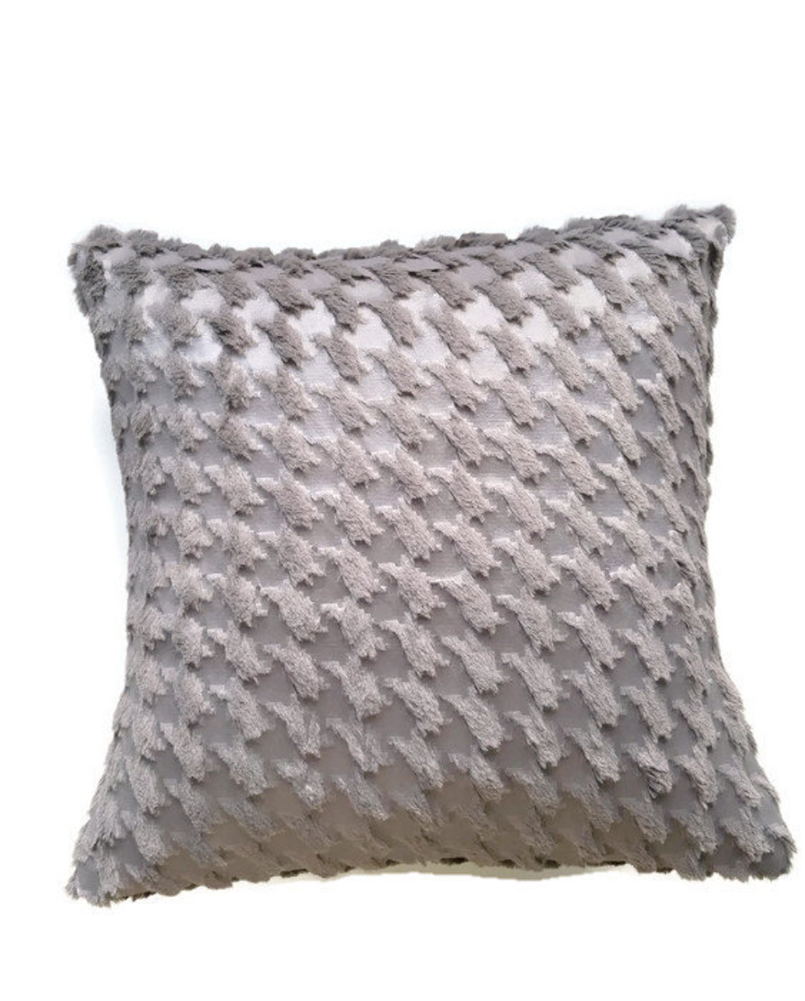 Grey textured throw pillow cover/grey accent cushion Etsy