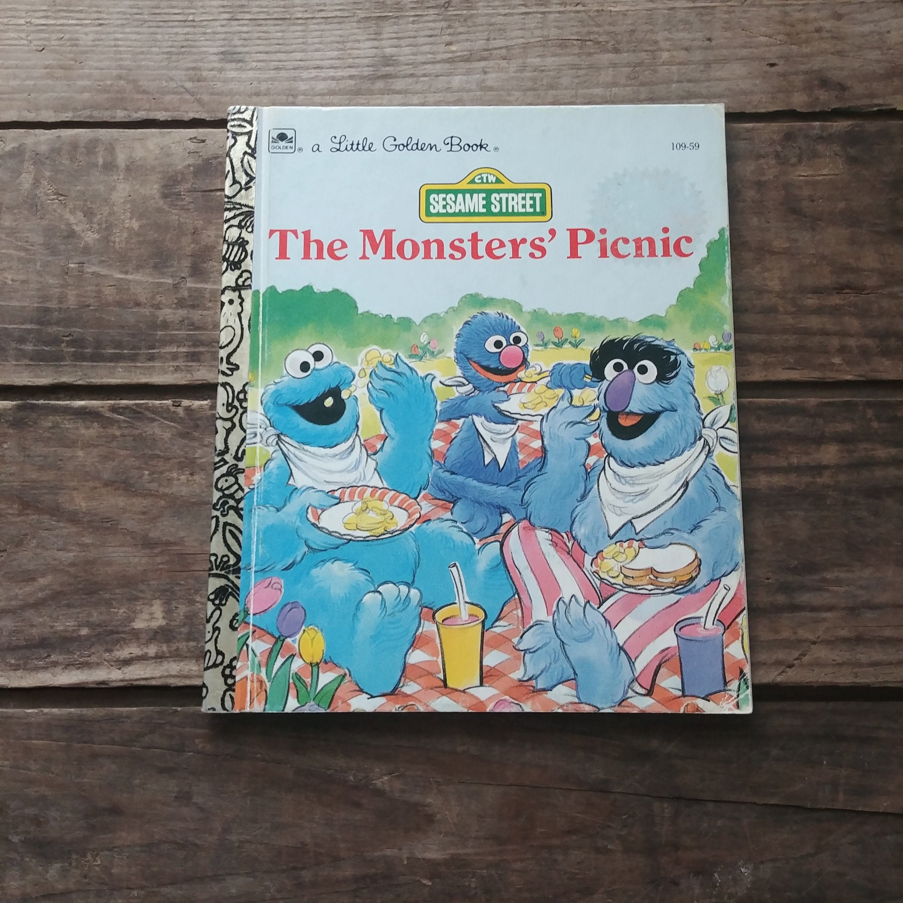 The Monster's Picnic, Sesame Street, Vintage Little Golden Book - Etsy