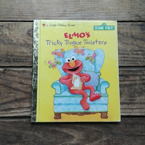 Elmo&#39;s Tricky Tongue Twisters, Little Golden Book, Sesame Street Story