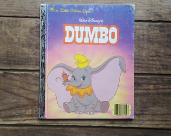 Dumbo, vintage Little Golden Book, vintage 1980s, Disney classic stories for kids